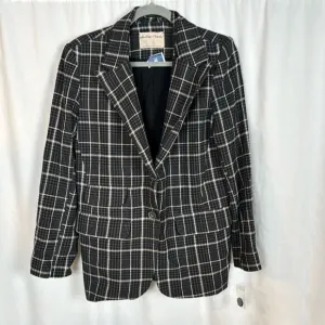 NWT Free People Lined Black Plaid Blazer Size Small