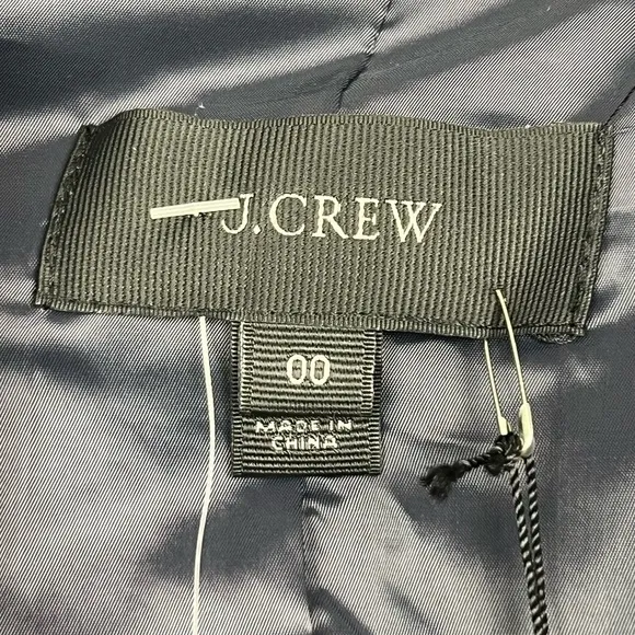 NWT J.Crew navy blue Thompson schoolboy blazer, size 00.