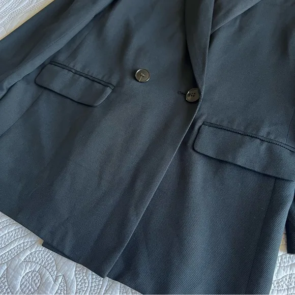 NWT - Madewell - Drapeweave Caldwell Double-Breasted Blazer - True Black