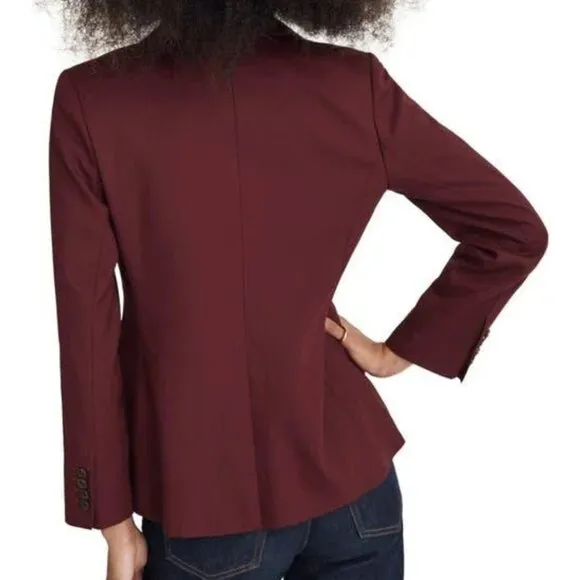 Nwt Madewell Wool Blend Stretch Waisted Blazer Cabernet 10