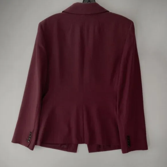 Nwt Madewell Wool Blend Stretch Waisted Blazer Cabernet 10