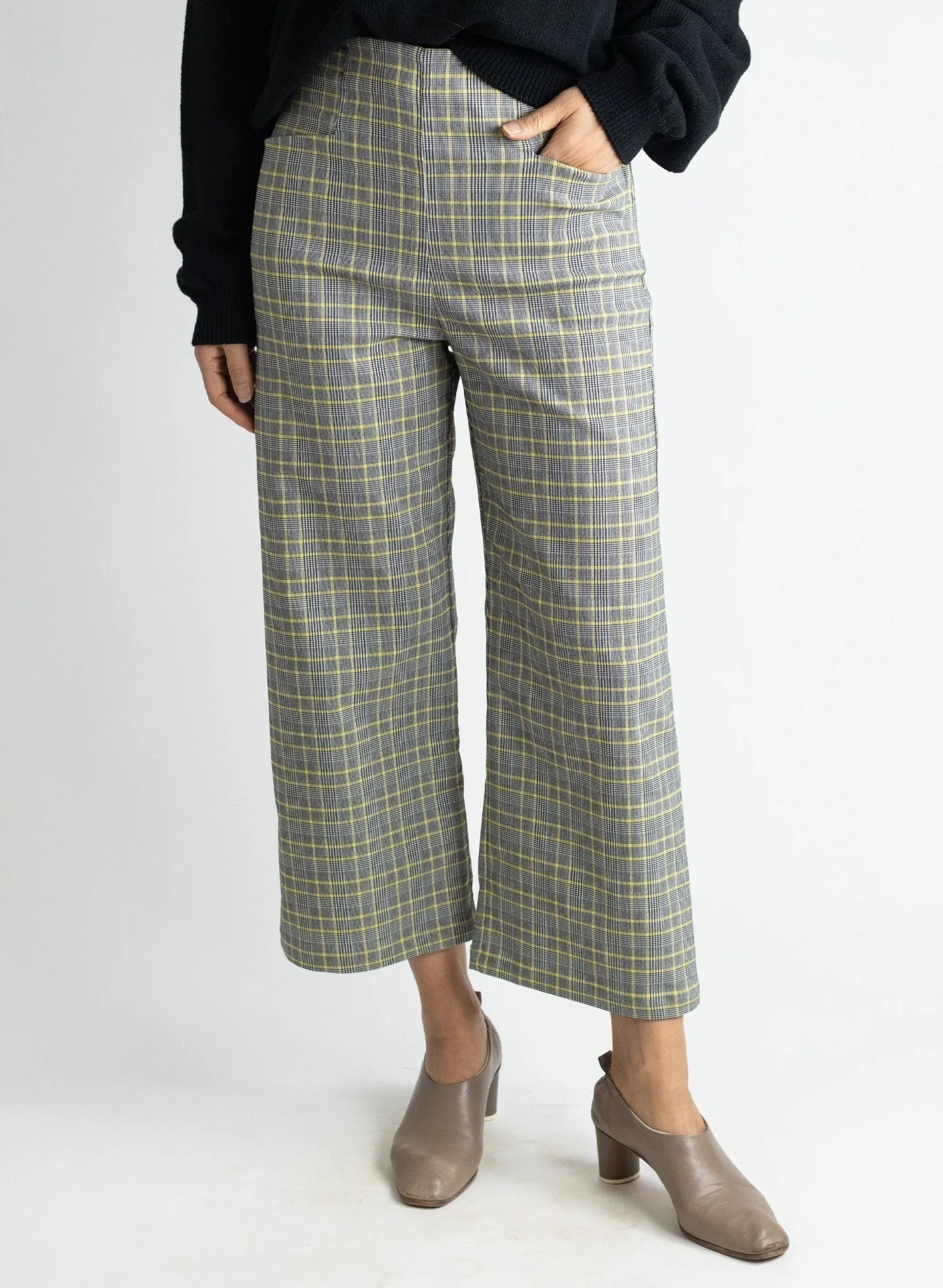 Odette Pant - Yellow Check