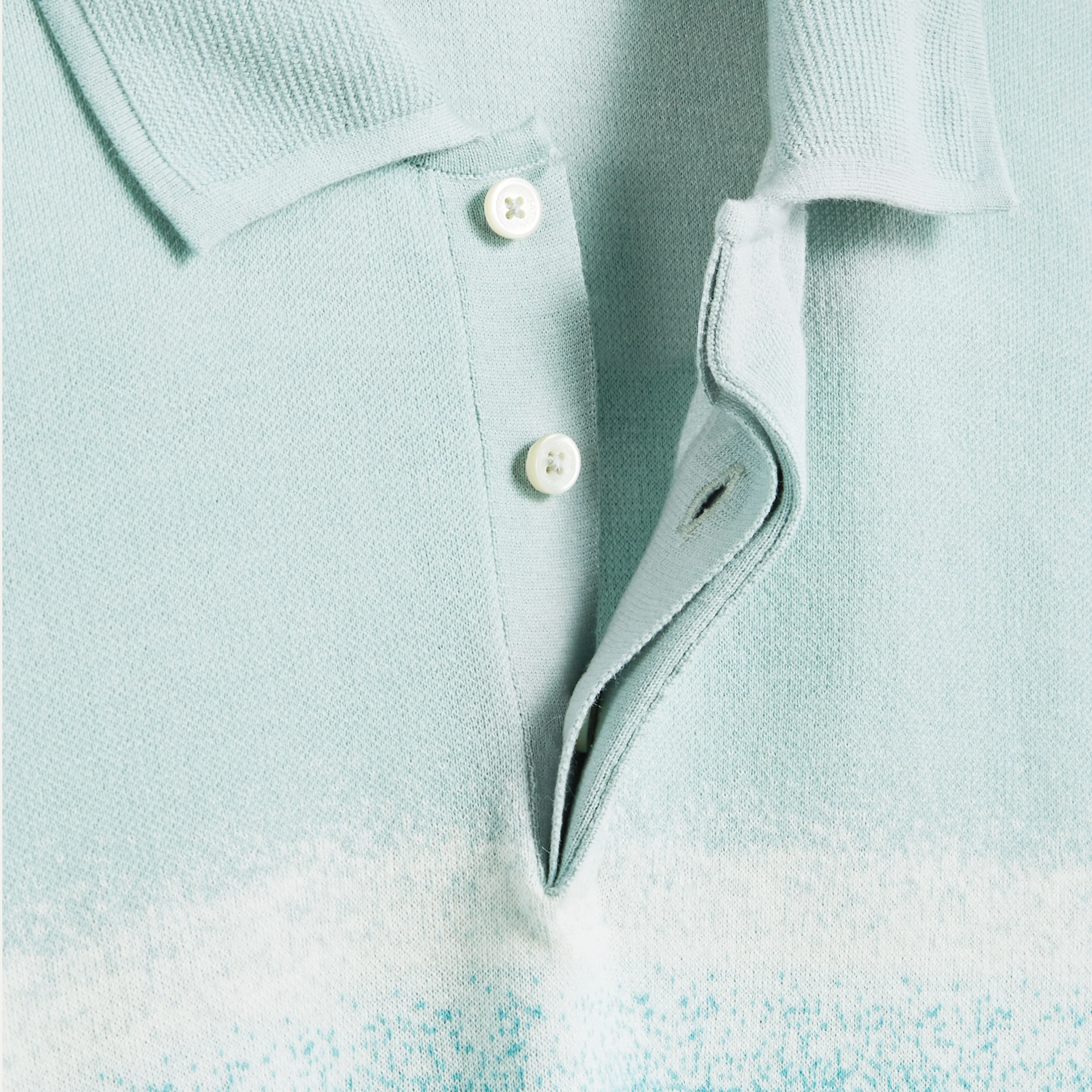 Ombre Stripe Short Sleeve Polo Sweater