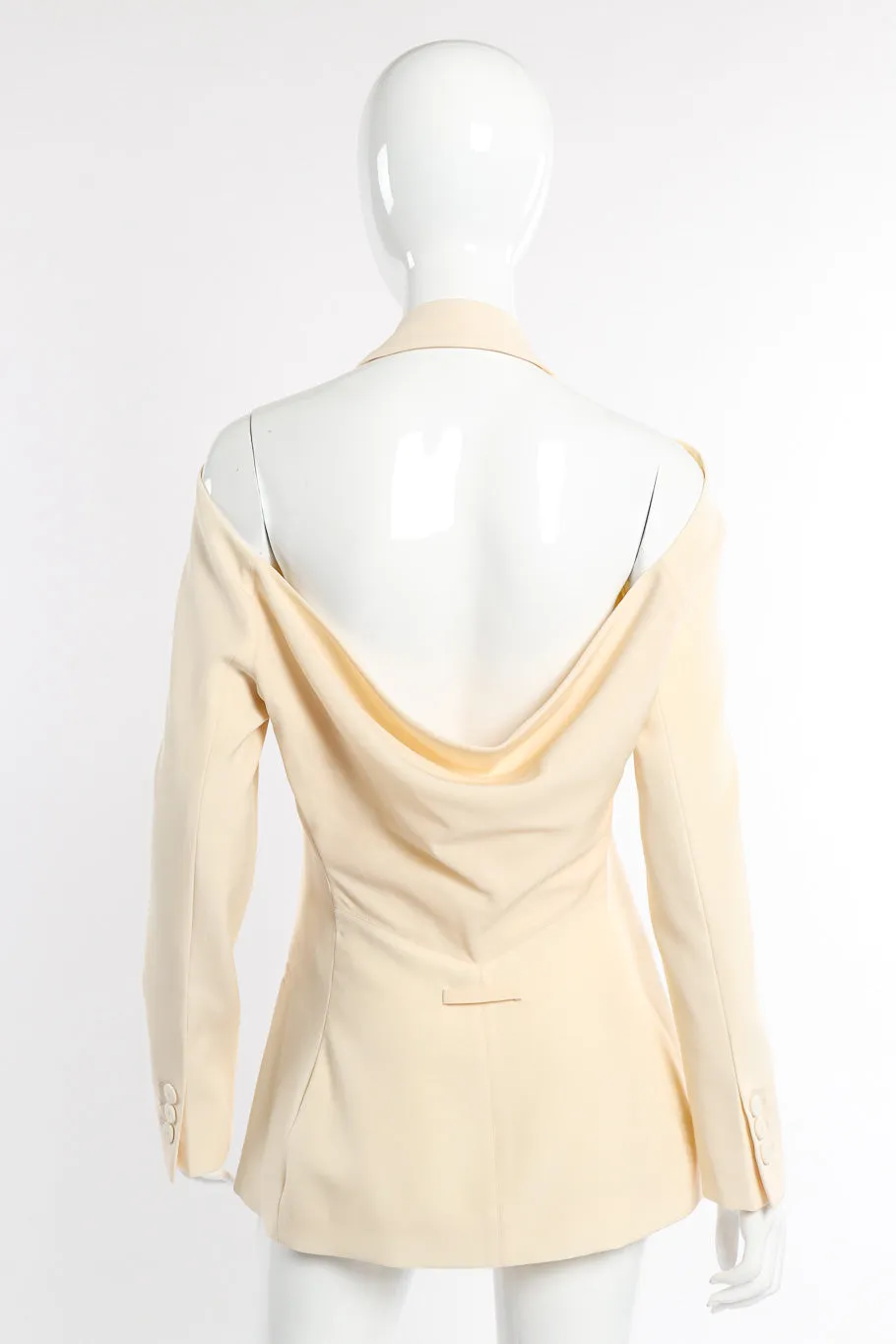 Open Cowl Back Blazer