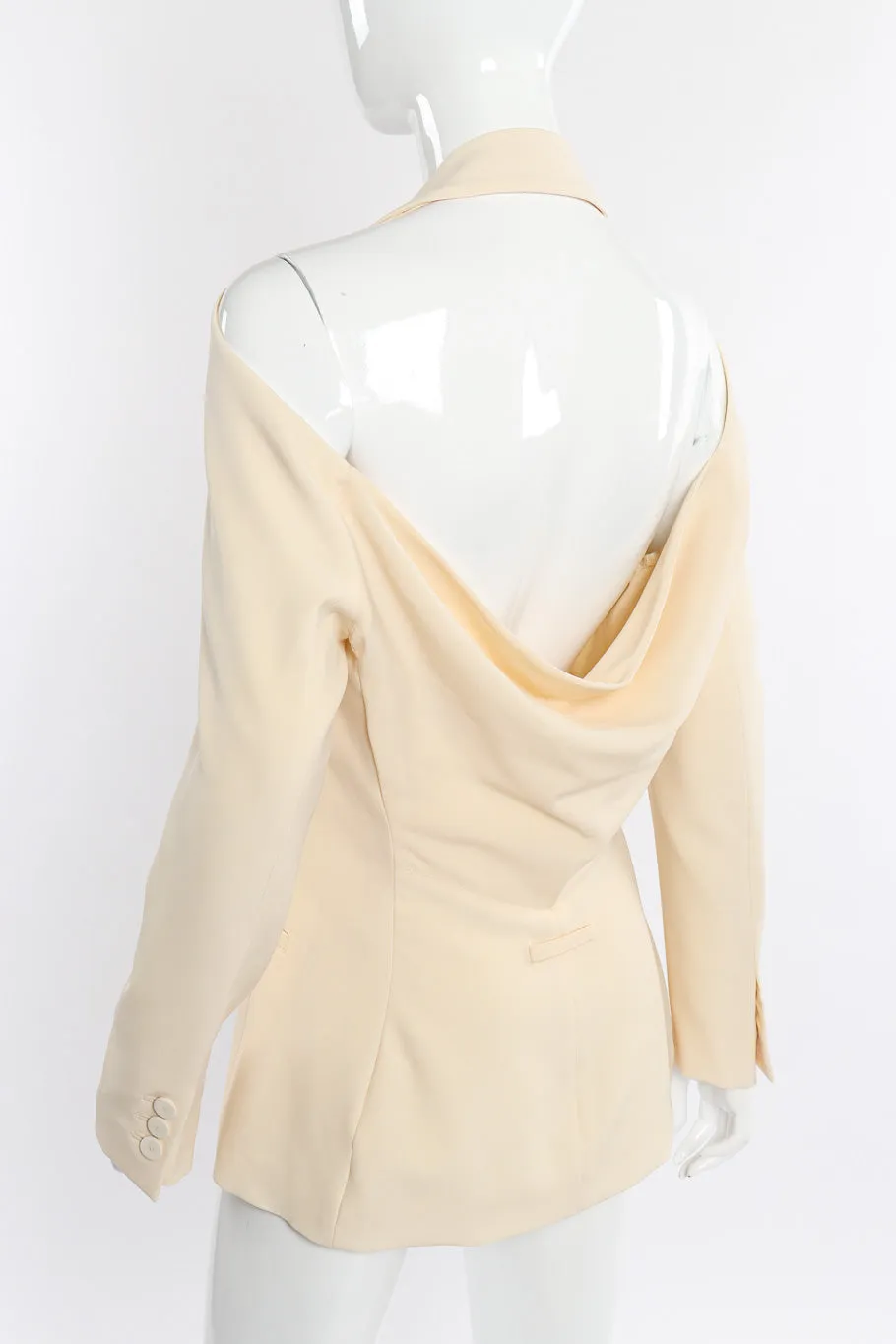 Open Cowl Back Blazer