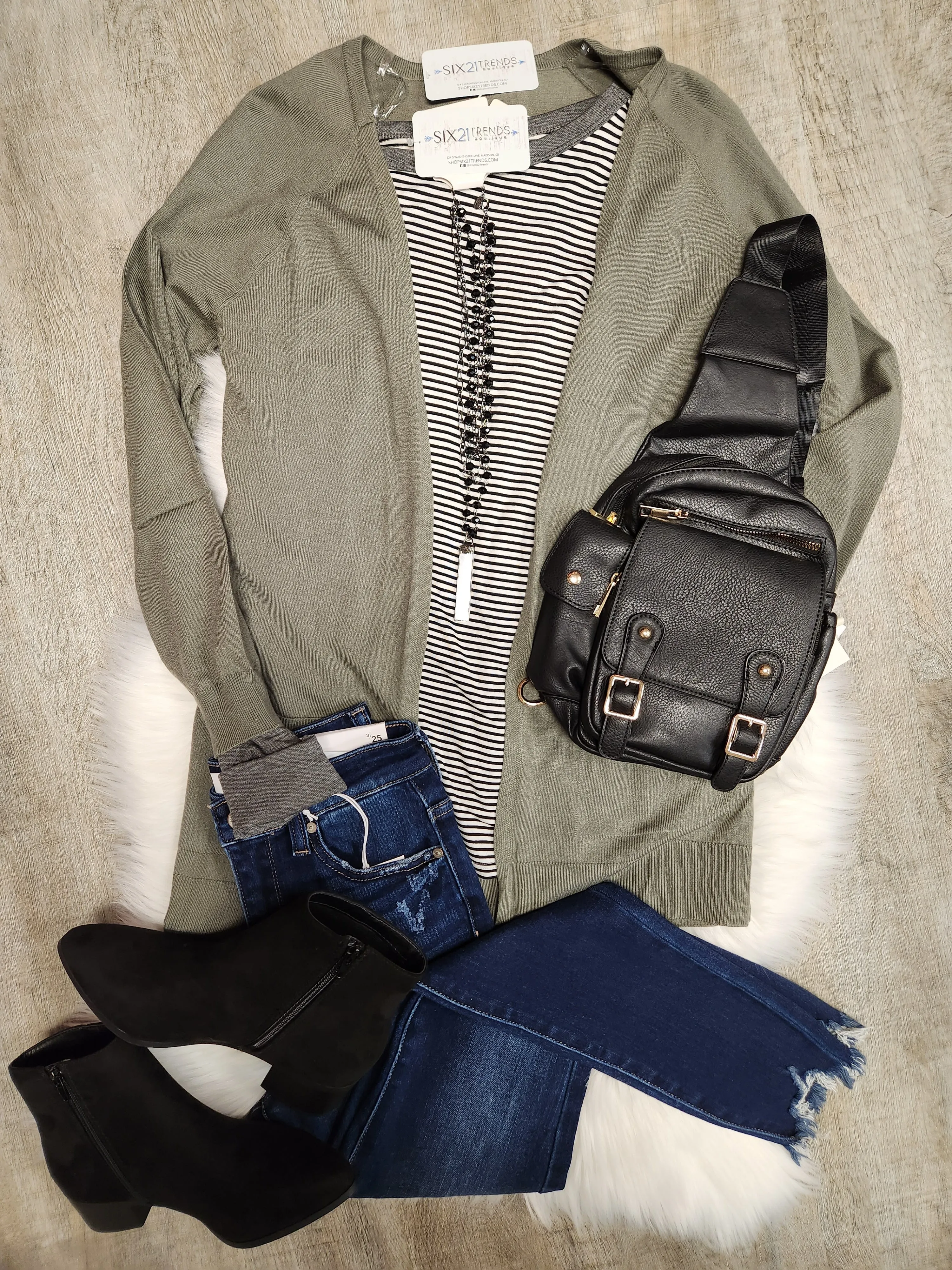 Open Sweater Cardigan with pockets