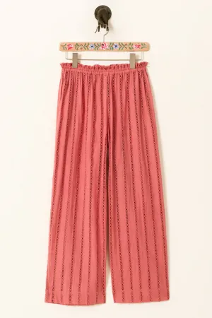 Otto Rouge Eyelet Pant | Red Rouge