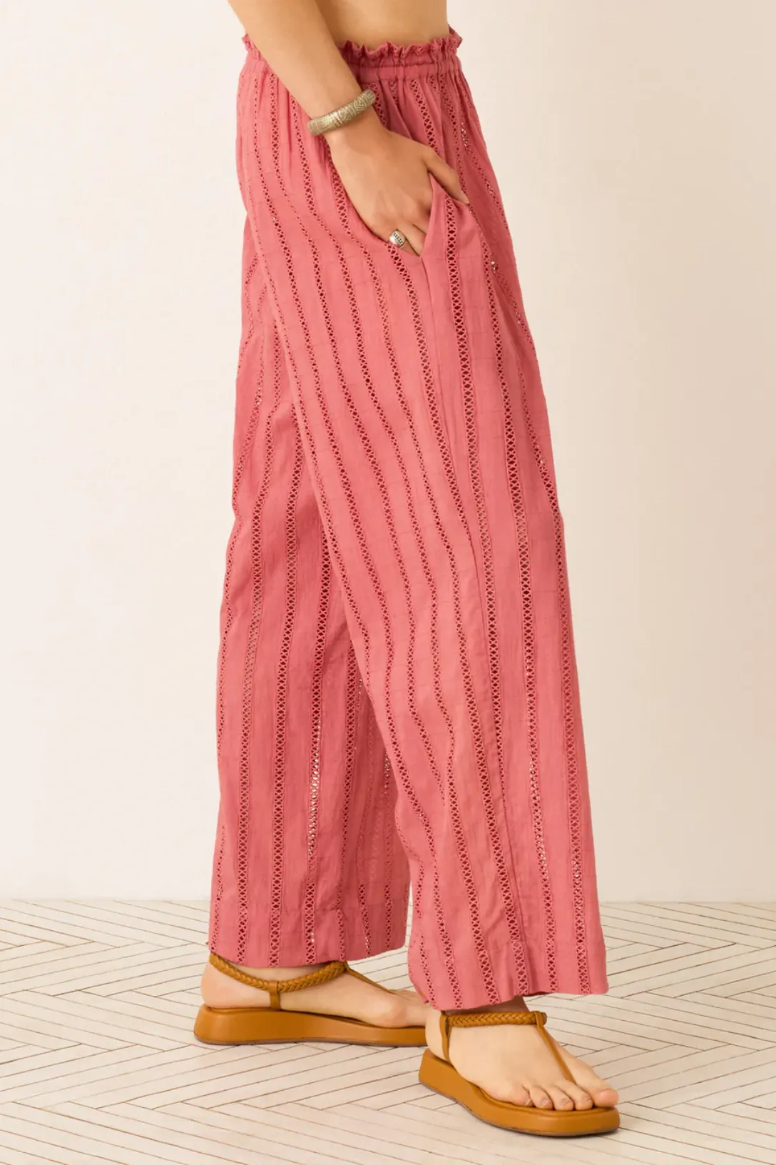 Otto Rouge Eyelet Pant | Red Rouge