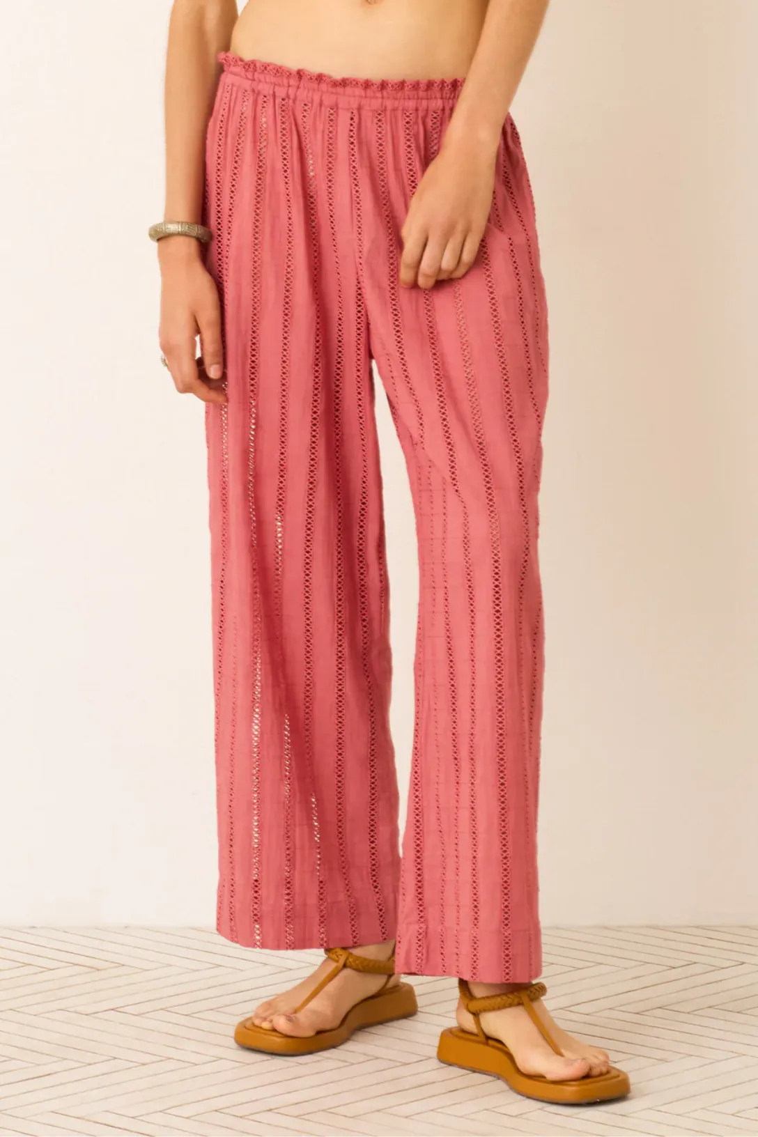 Otto Rouge Eyelet Pant | Red Rouge