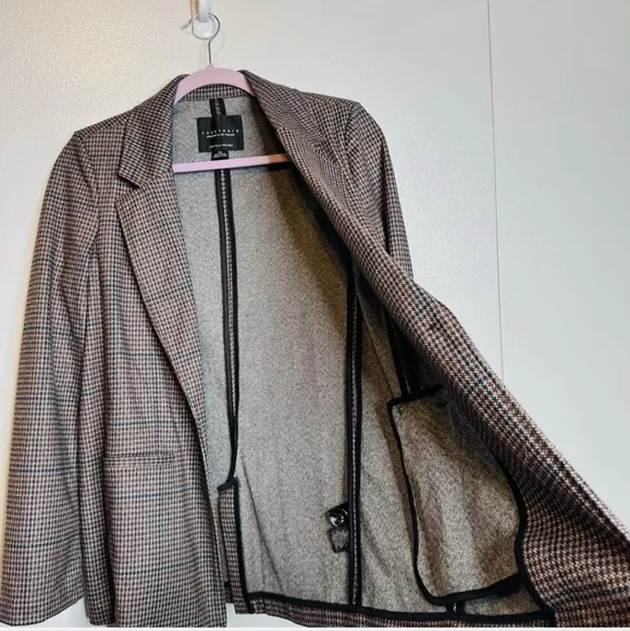 Oxford Houndstooth Plaid Blazer