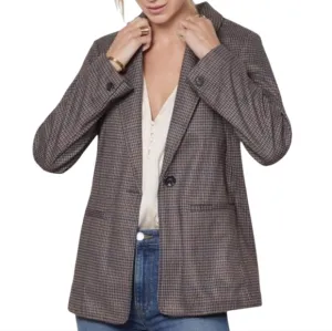 Oxford Houndstooth Plaid Blazer