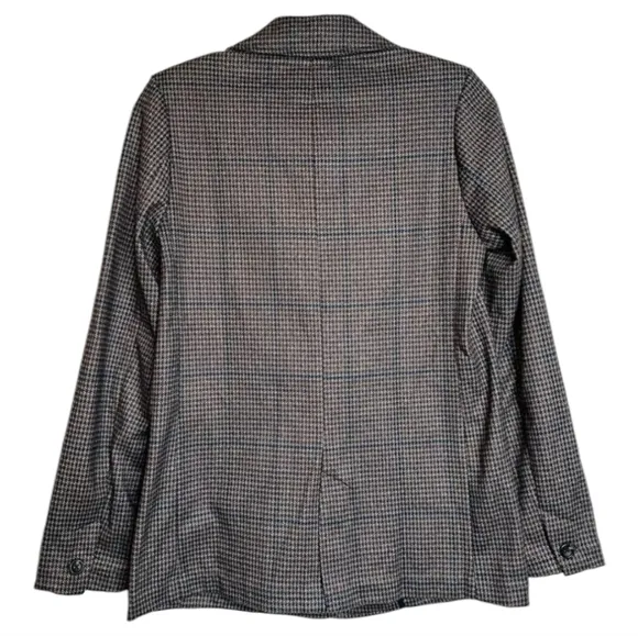 Oxford Houndstooth Plaid Blazer
