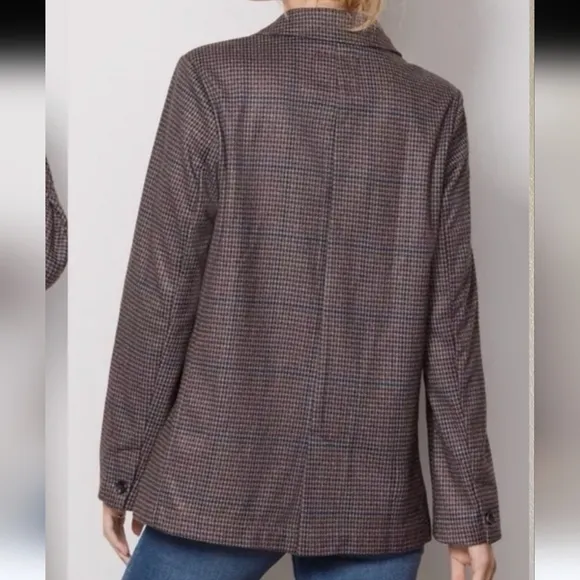 Oxford Houndstooth Plaid Blazer