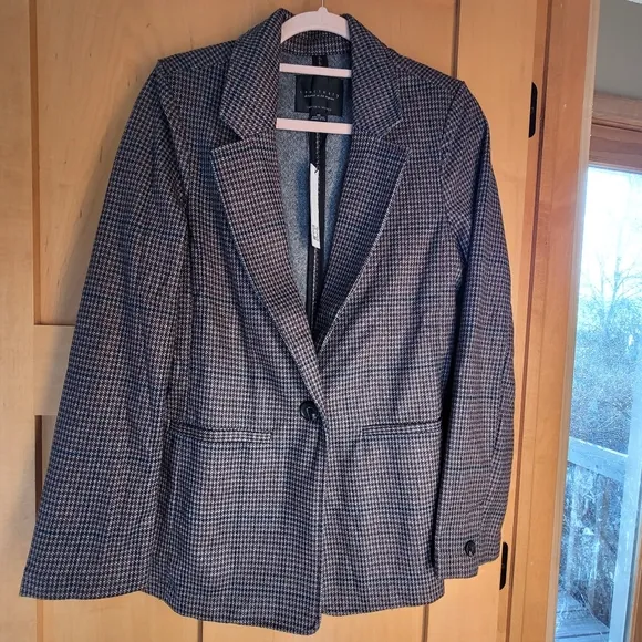 Oxford Houndstooth Plaid Blazer