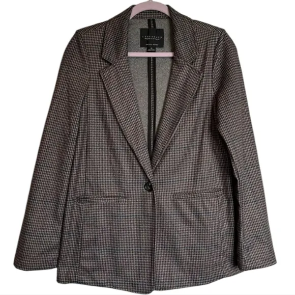 Oxford Houndstooth Plaid Blazer