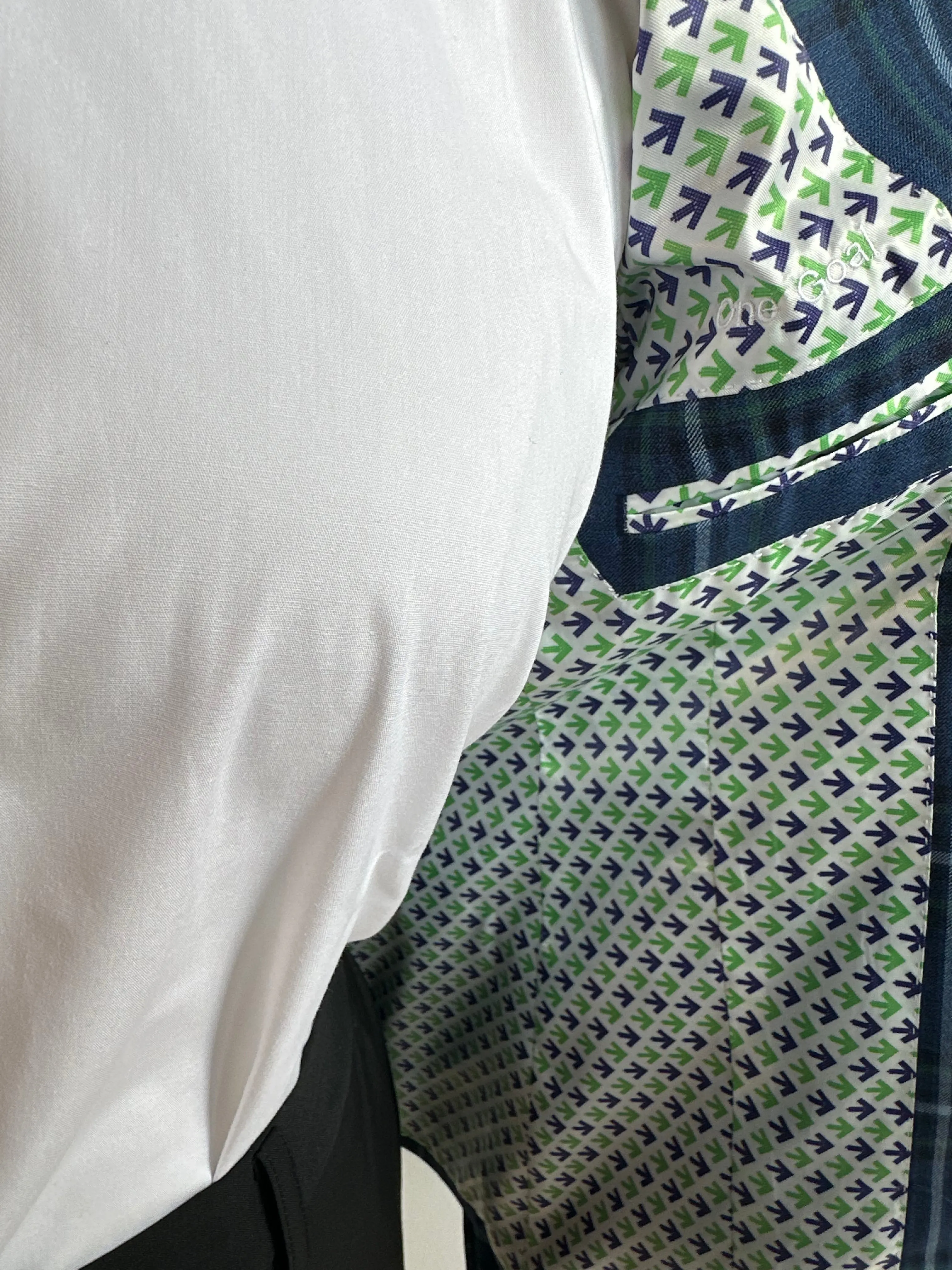 Pelotonia Feminine Navy Plaid Blazer