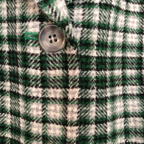 Pendleton Green Plaid Blazer, Size 14 Petite