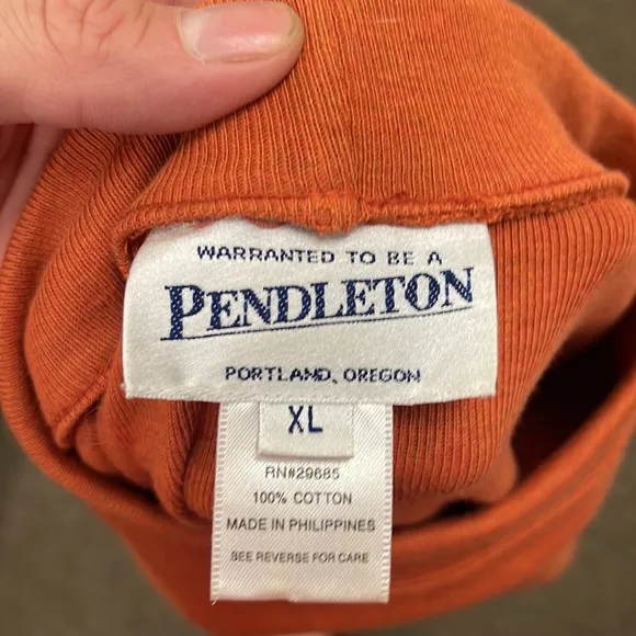 Pendleton rust orange mock neck sweater