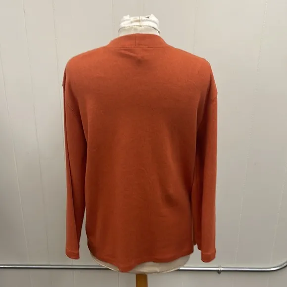 Pendleton rust orange mock neck sweater