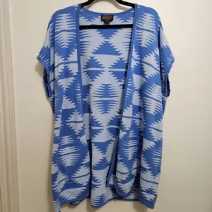 Pendleton Women’s Blue Aztec Print Lightweight Sweater Duster Size L-XL
