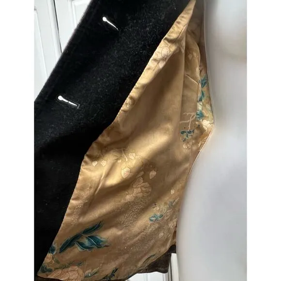 Peruvian Connection Merino Lambswool &amp; Velvet Collar Tweed Blazer Jacket Size 8