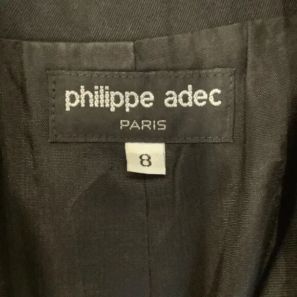 PHILIPPE ADEC DOUBLE PADDED SHOULDER DOUBLE BREASTED BLAZER PARIS