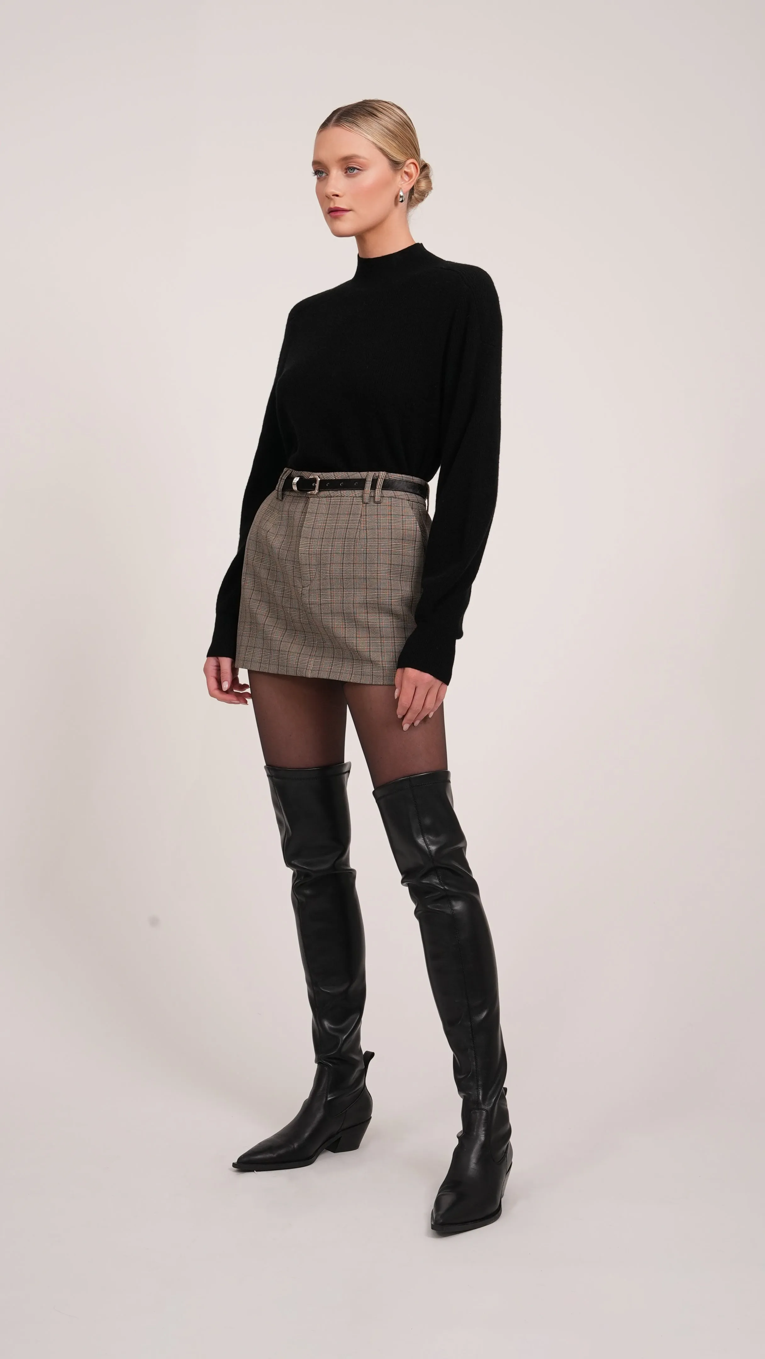 Phoebe Bomber Jacket - Plaid Brown