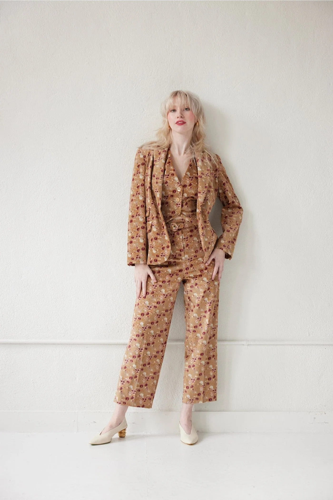 Piper Pant in in Italian Floral Velvet
