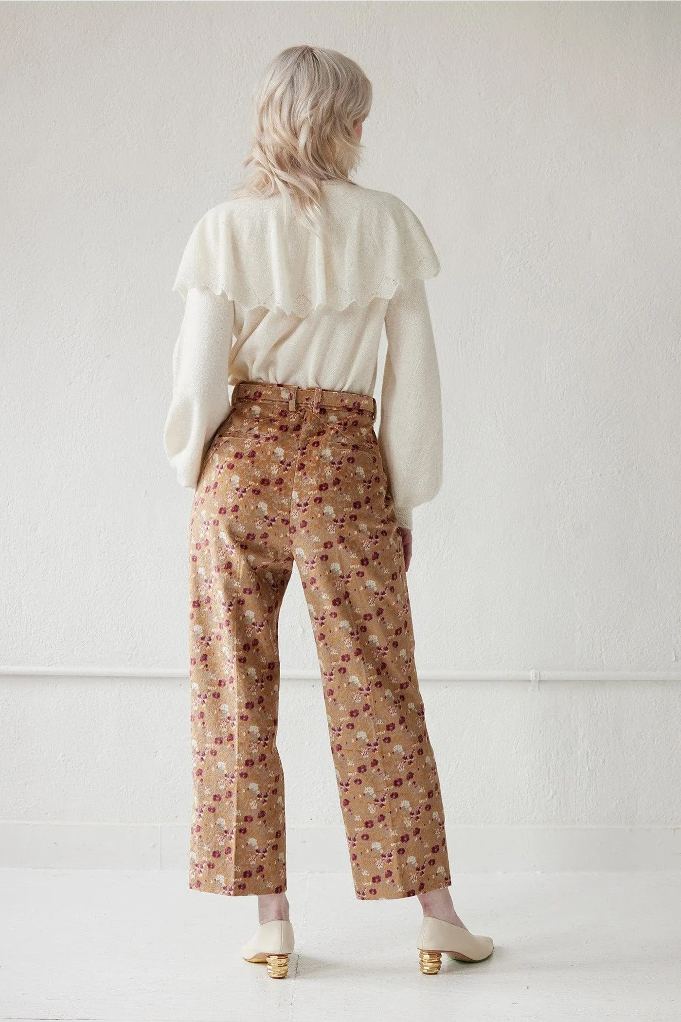 Piper Pant in in Italian Floral Velvet