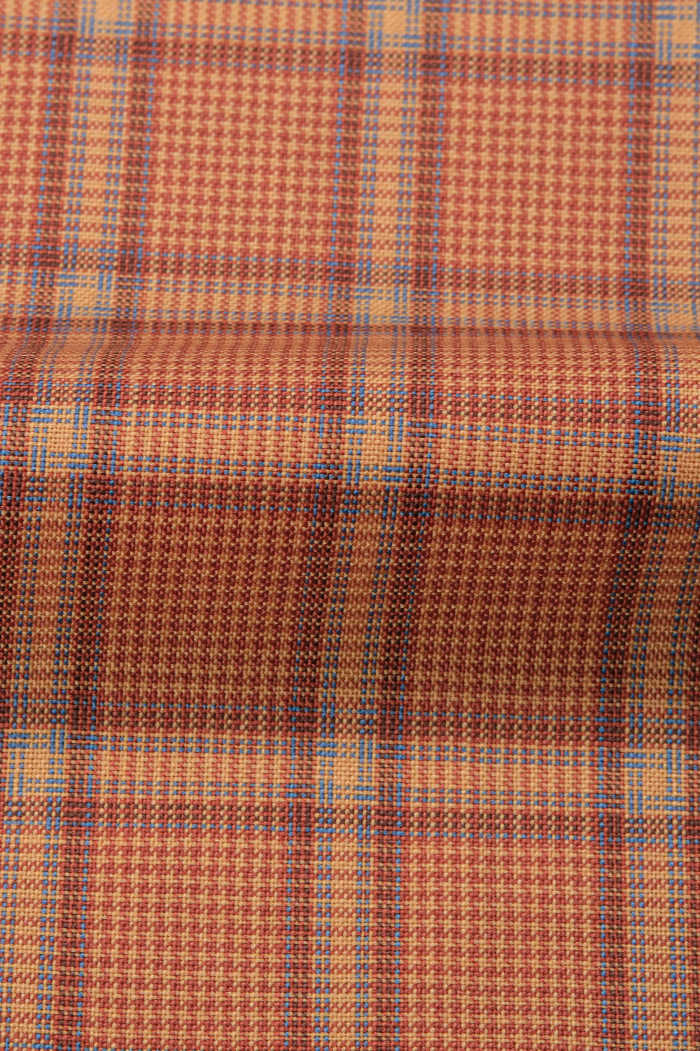 Plaid Blazer in Warm Tones