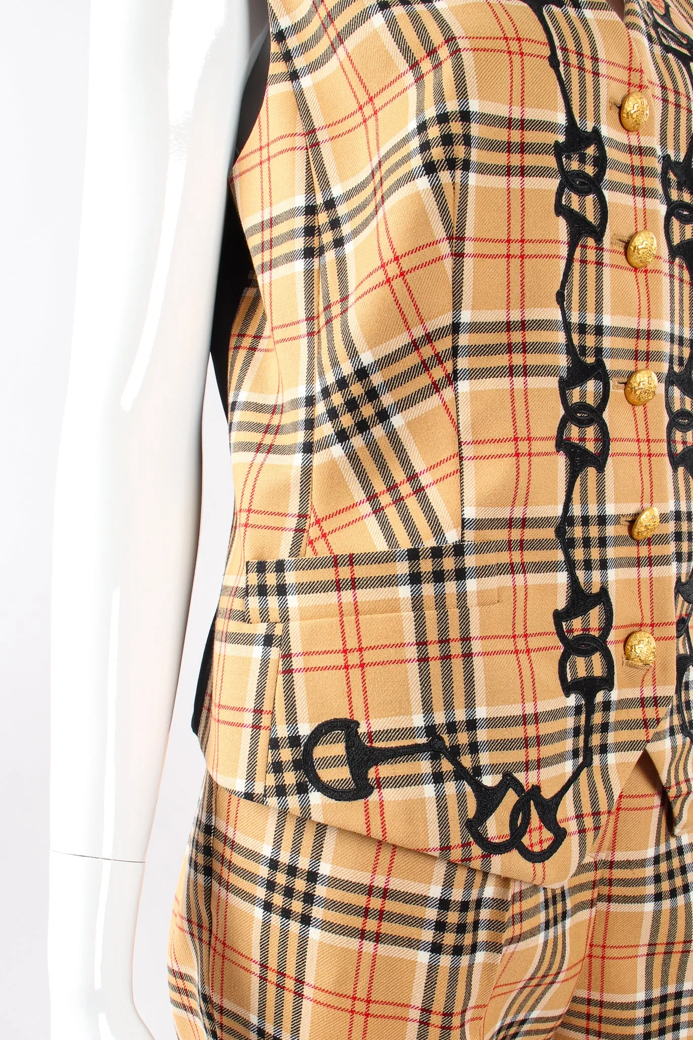 Plaid Horsebit Vest & Pant Set
