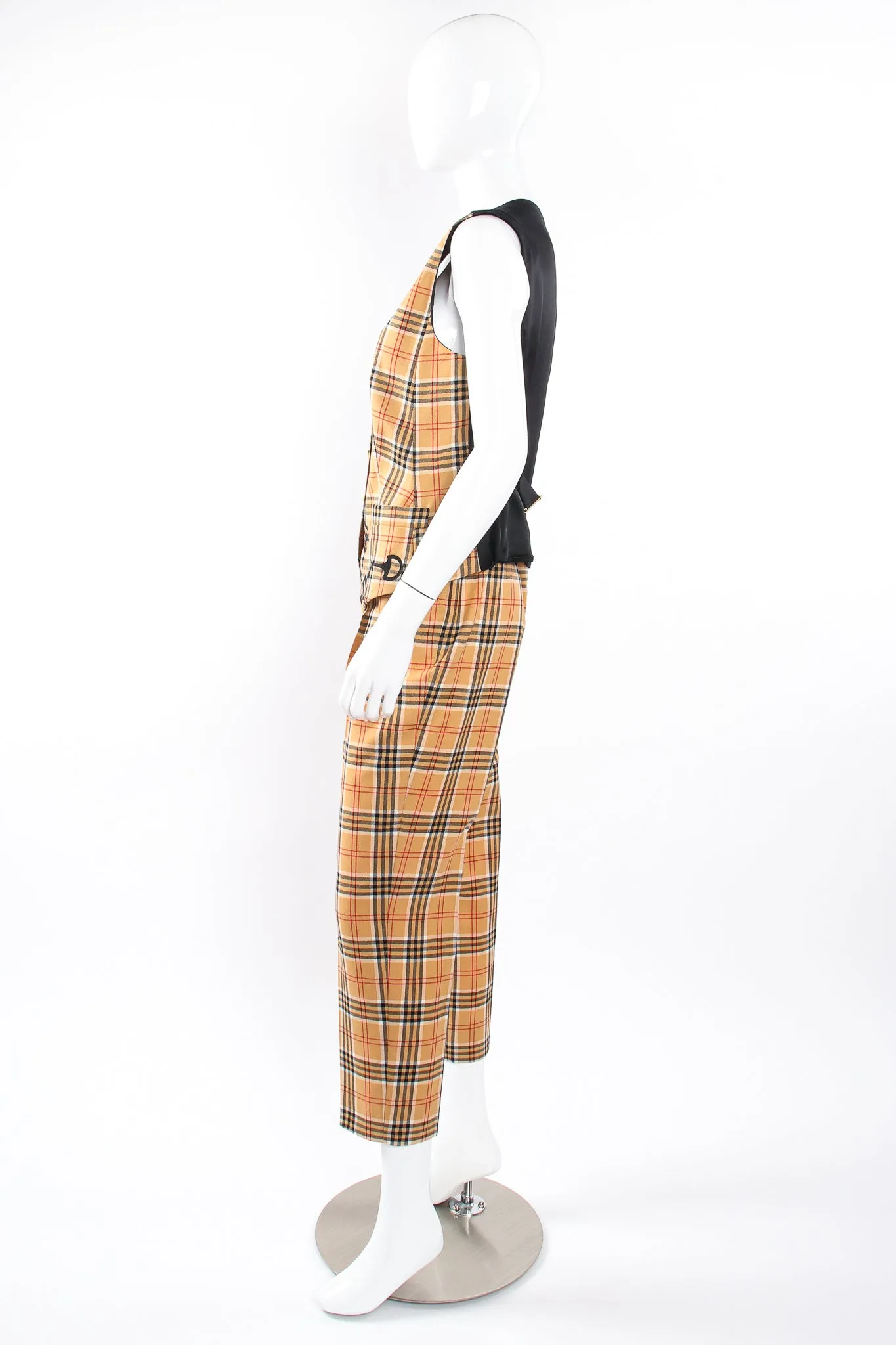 Plaid Horsebit Vest & Pant Set