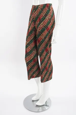 Plaid Stripe Pleated Pant