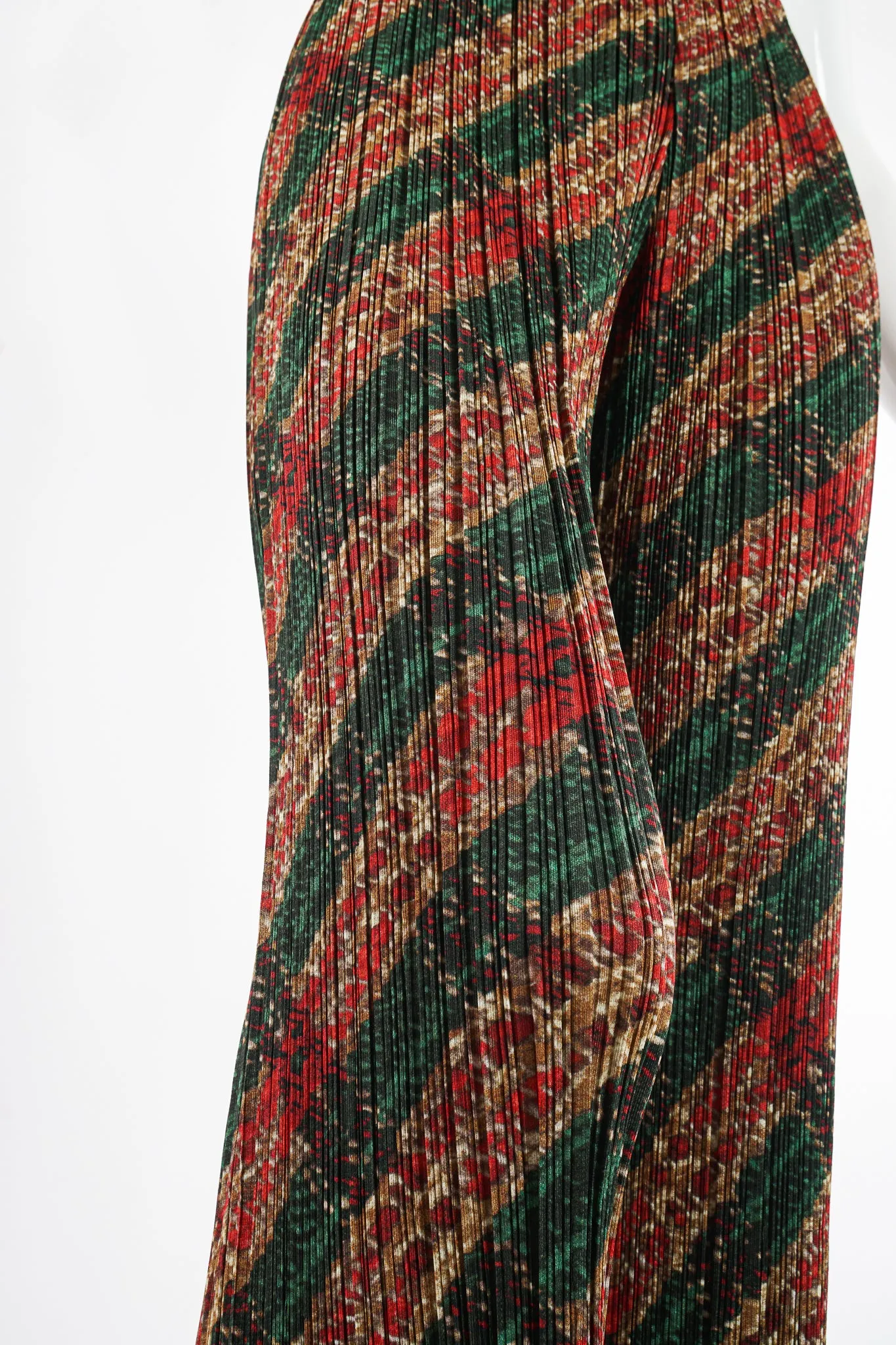 Plaid Stripe Pleated Pant