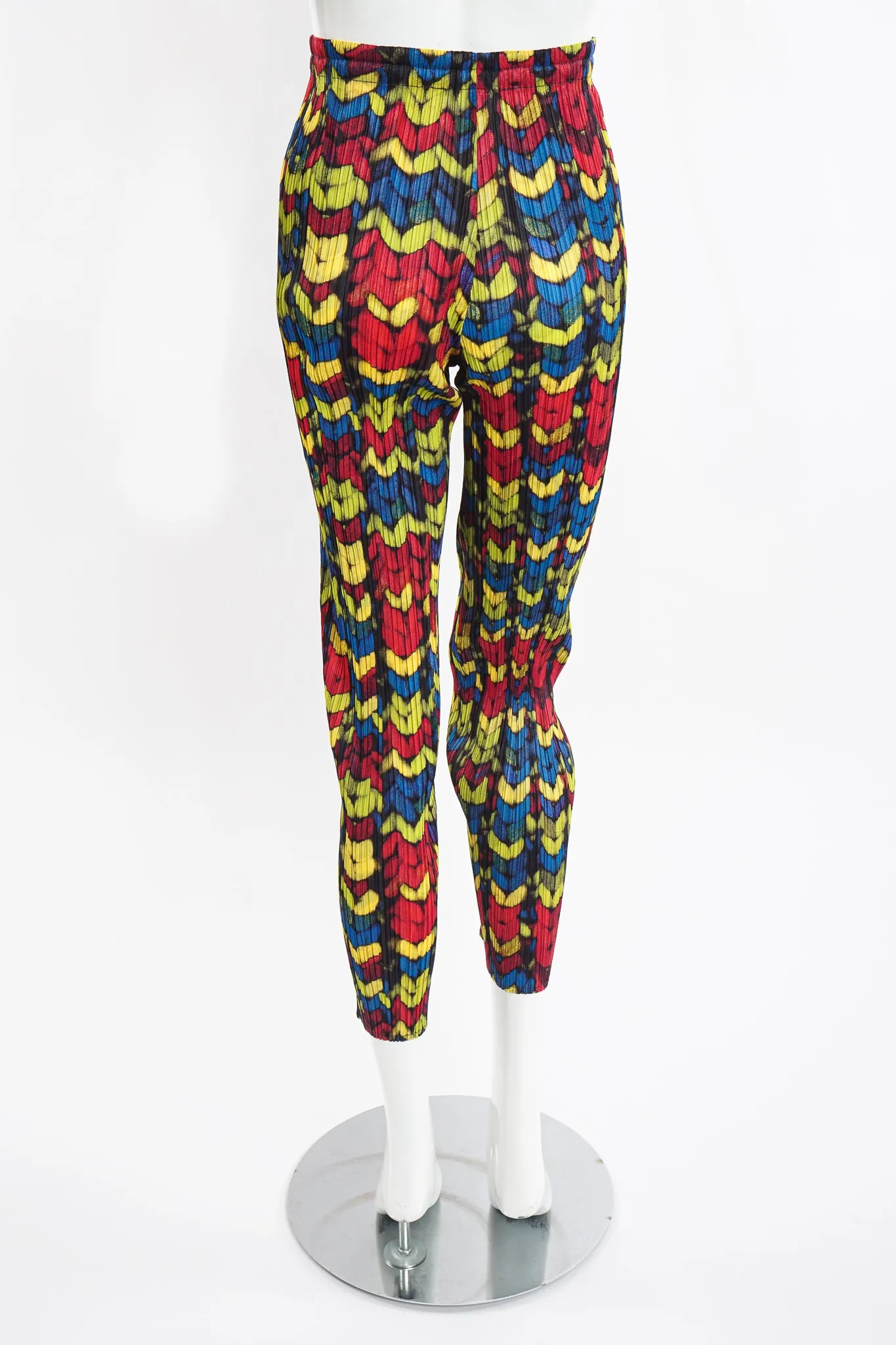 Pleated Yarn Print Pant