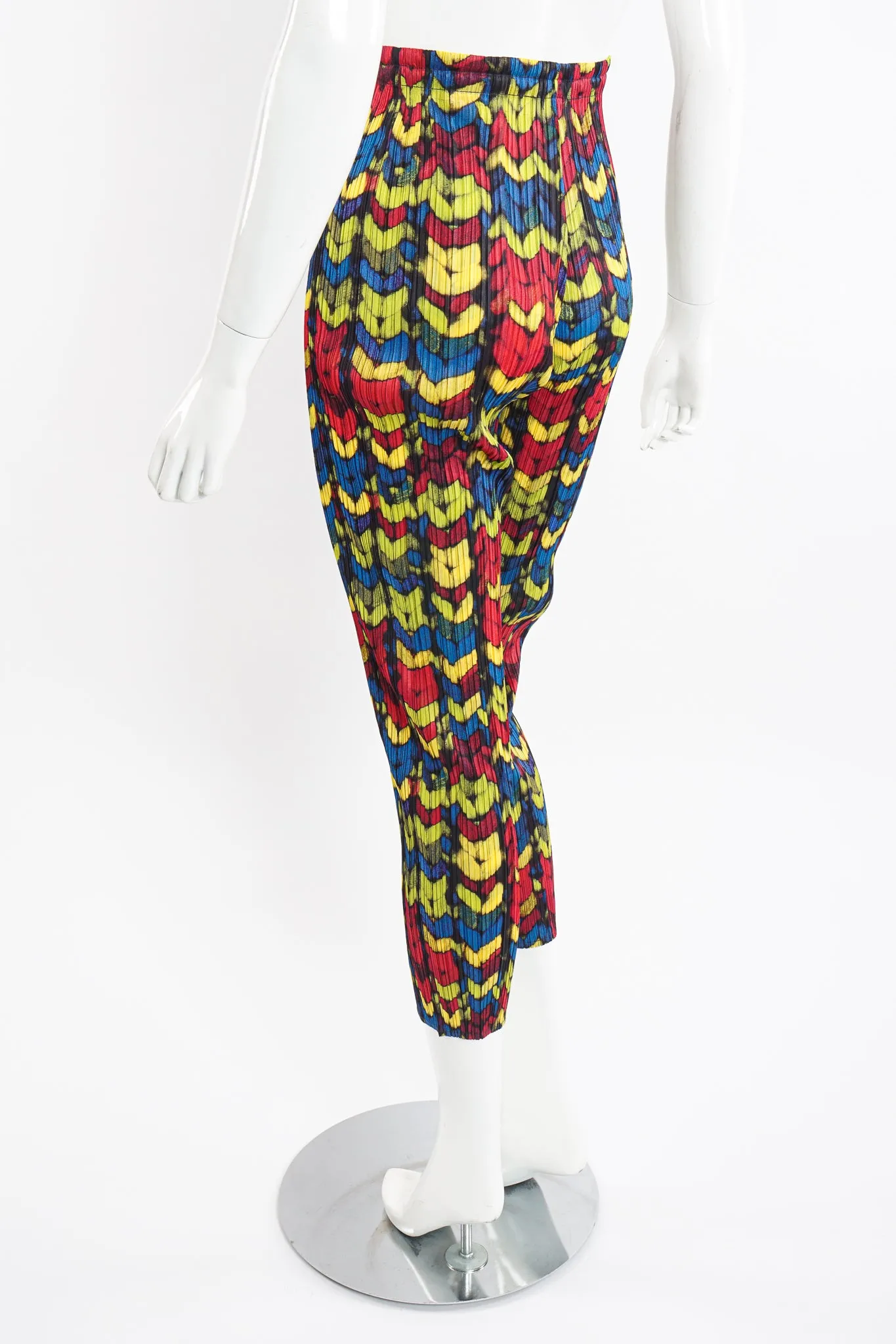 Pleated Yarn Print Pant