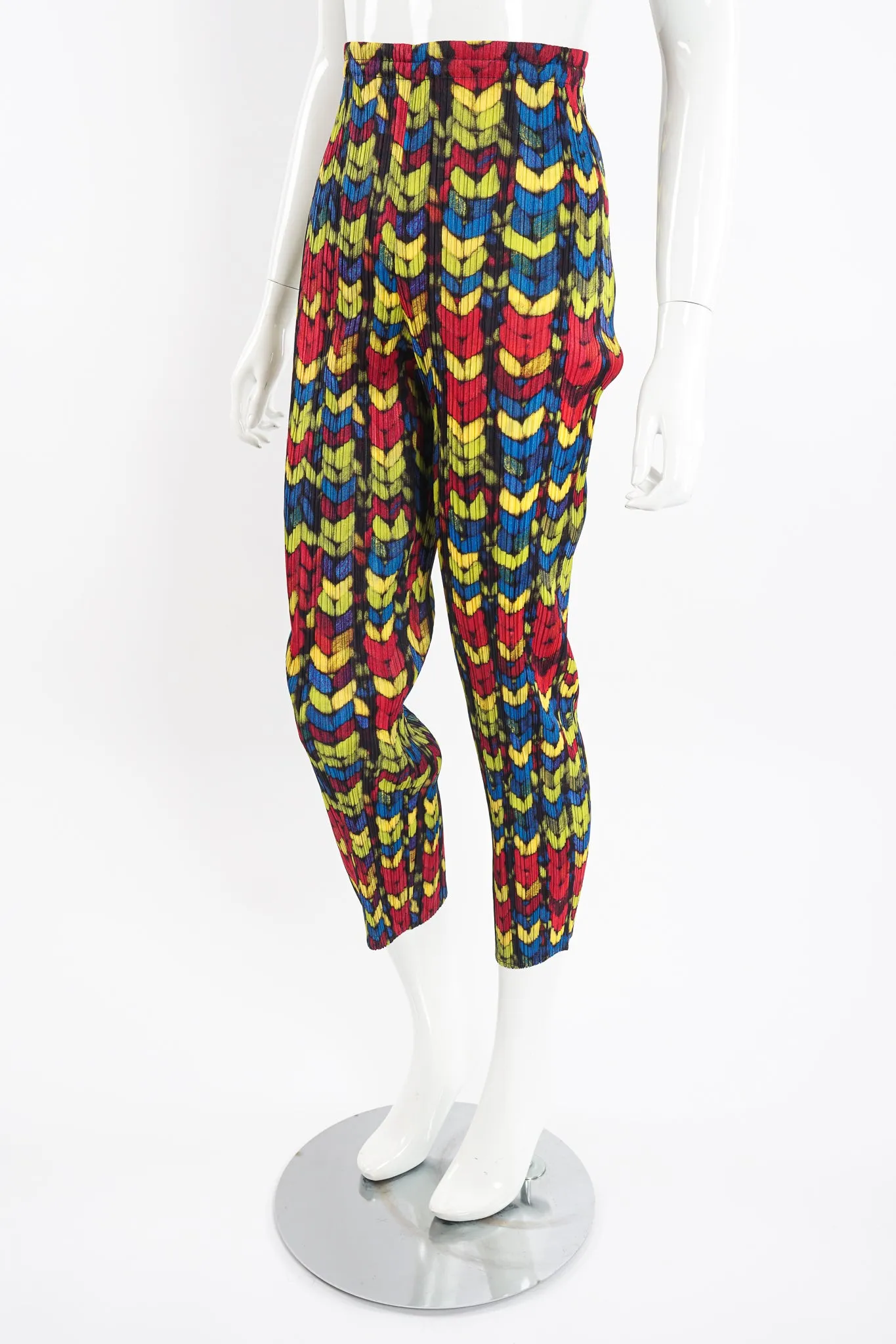 Pleated Yarn Print Pant