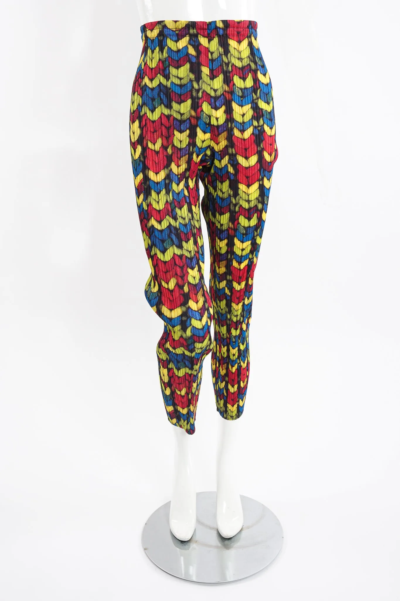 Pleated Yarn Print Pant
