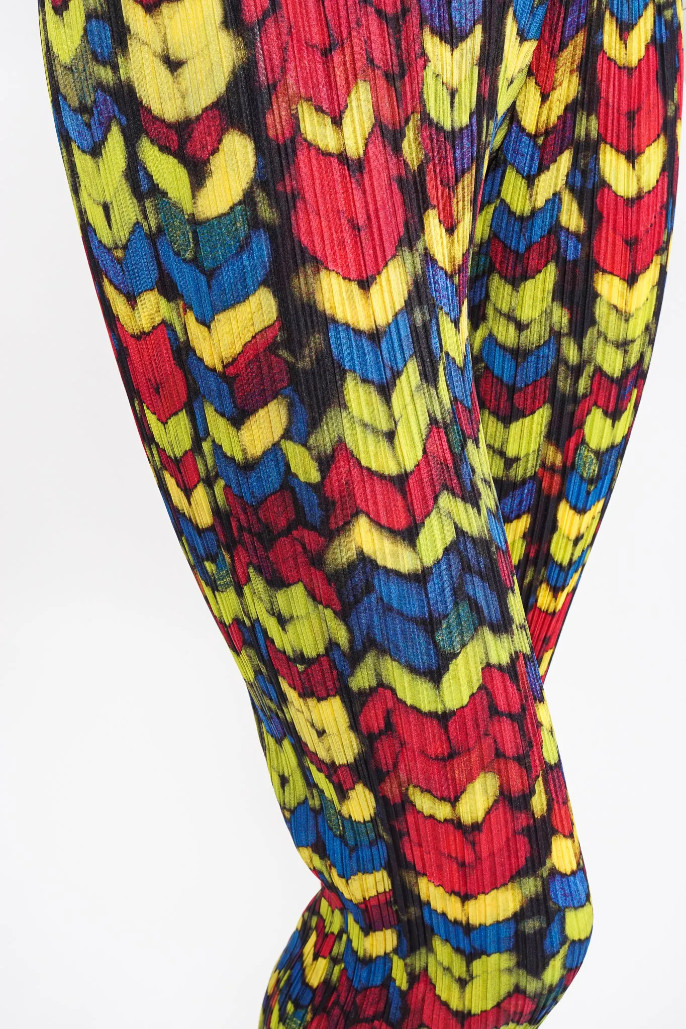 Pleated Yarn Print Pant