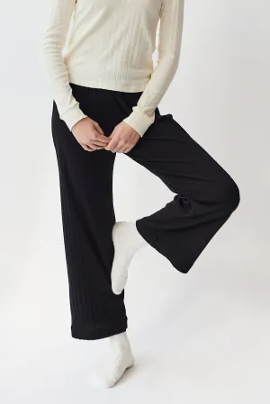 Pointelle Simple Crop Pant