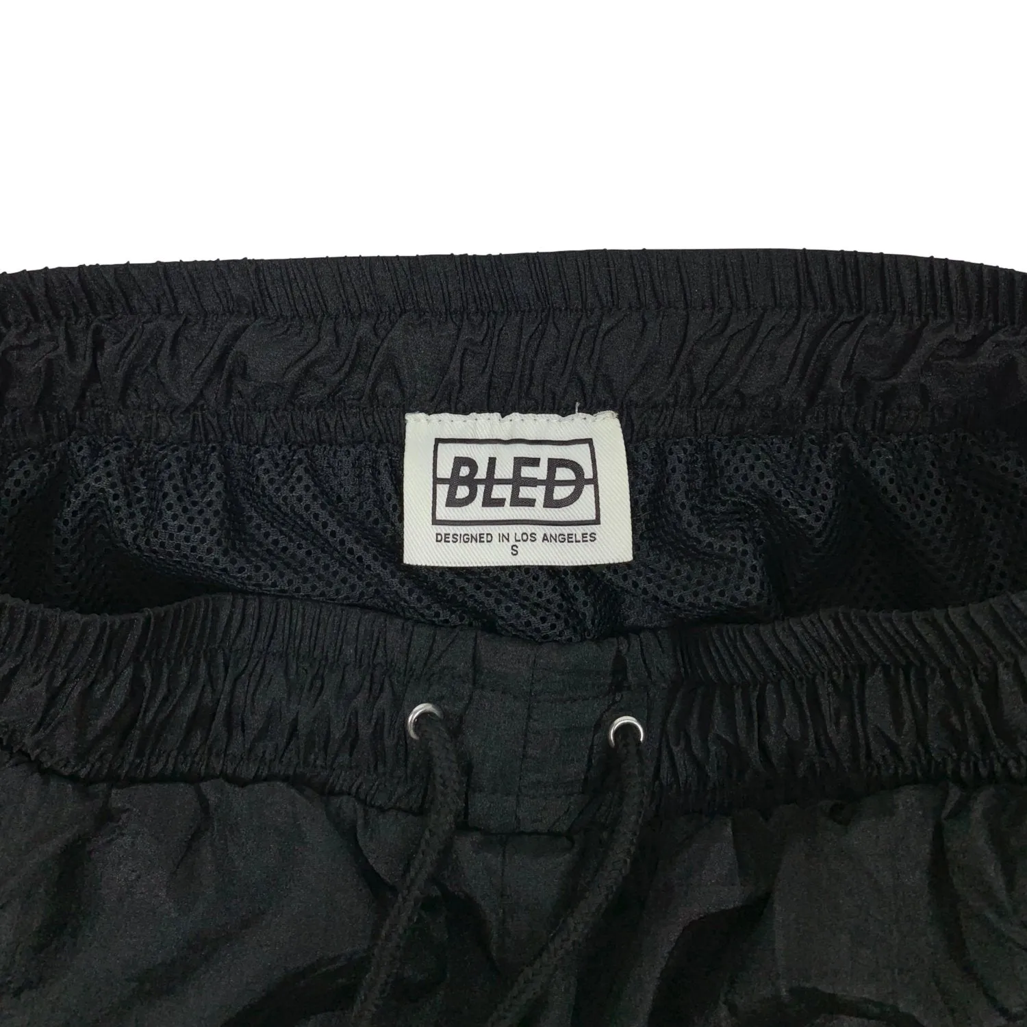 Pouch Pocket Nylon Track Pant - Black/Pearl