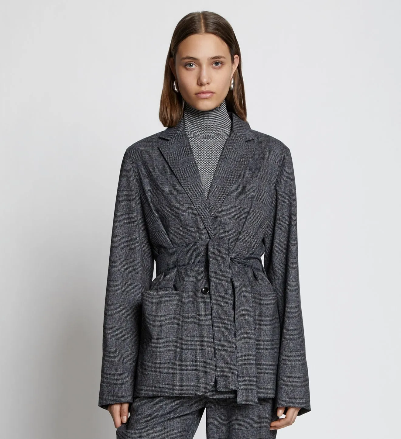 Proenza Schouler Plaid Suiting Blazer