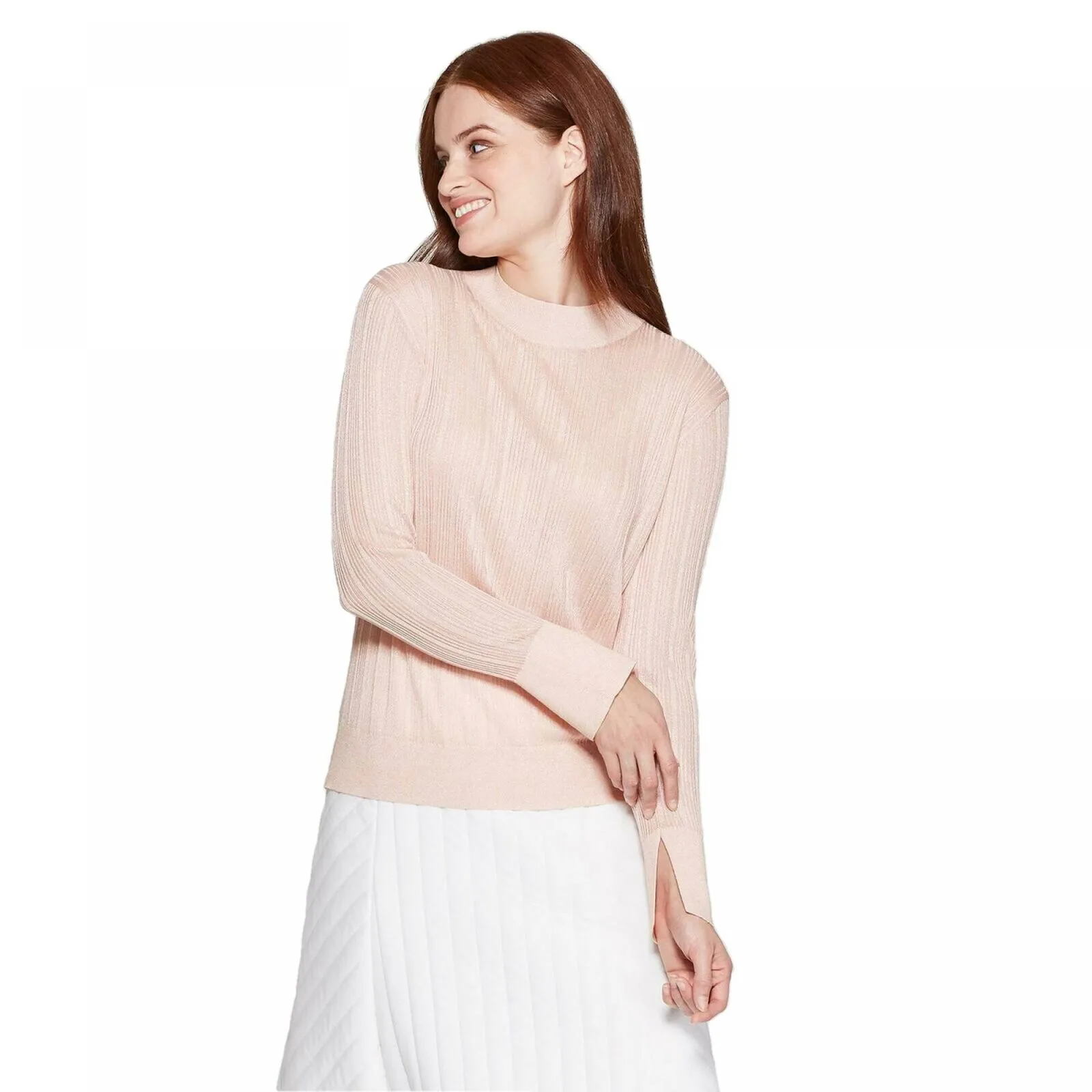 Prologue Women's Mock Turtleneck Lightweight Pullover Sweater