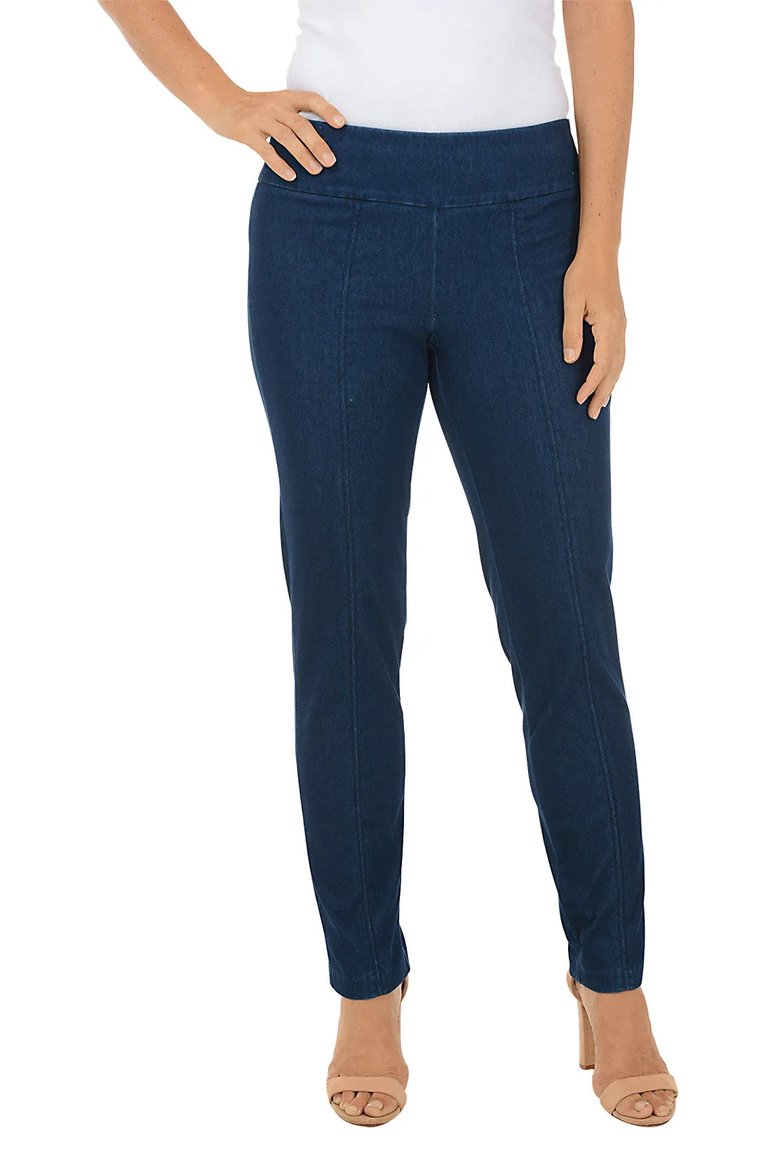 Pull-On Slim Leg Denim Pant