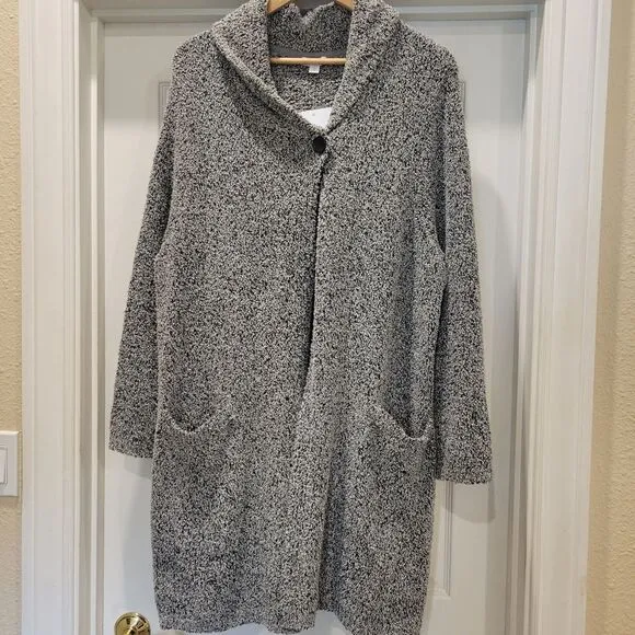 Pure Jill J Jill Sweater Womens, Fuzzy Knit Duster Cardigan, NWT XL