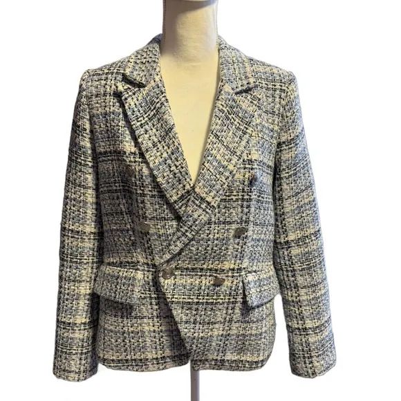 Rachel Zoe Women's Tweed Double-Breasted Jacket