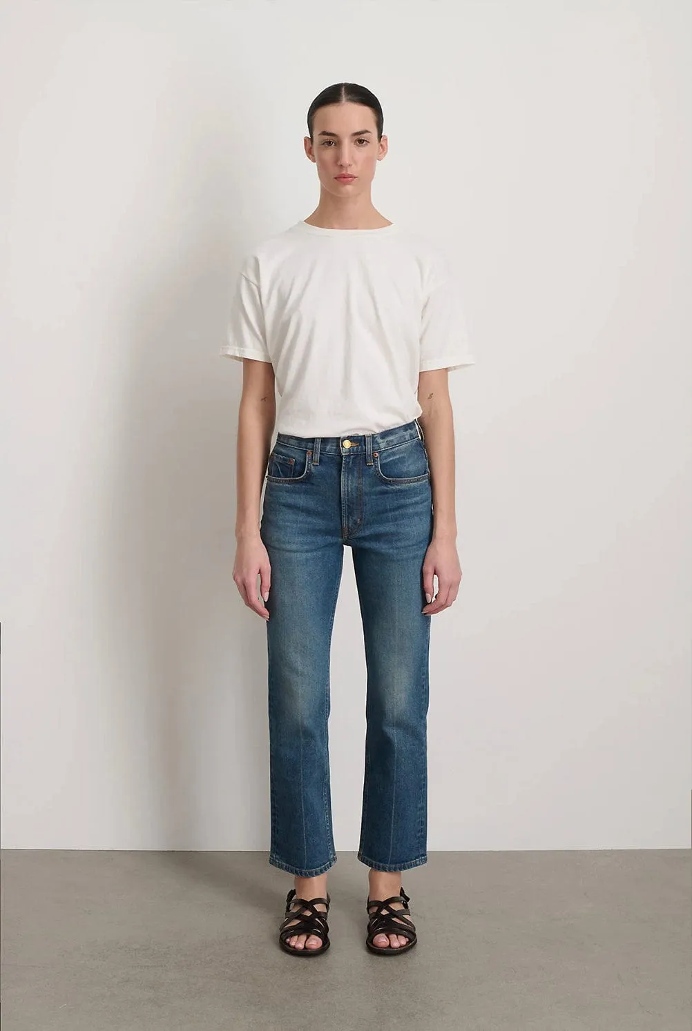 Rae Stretch Crop | Vista Blue