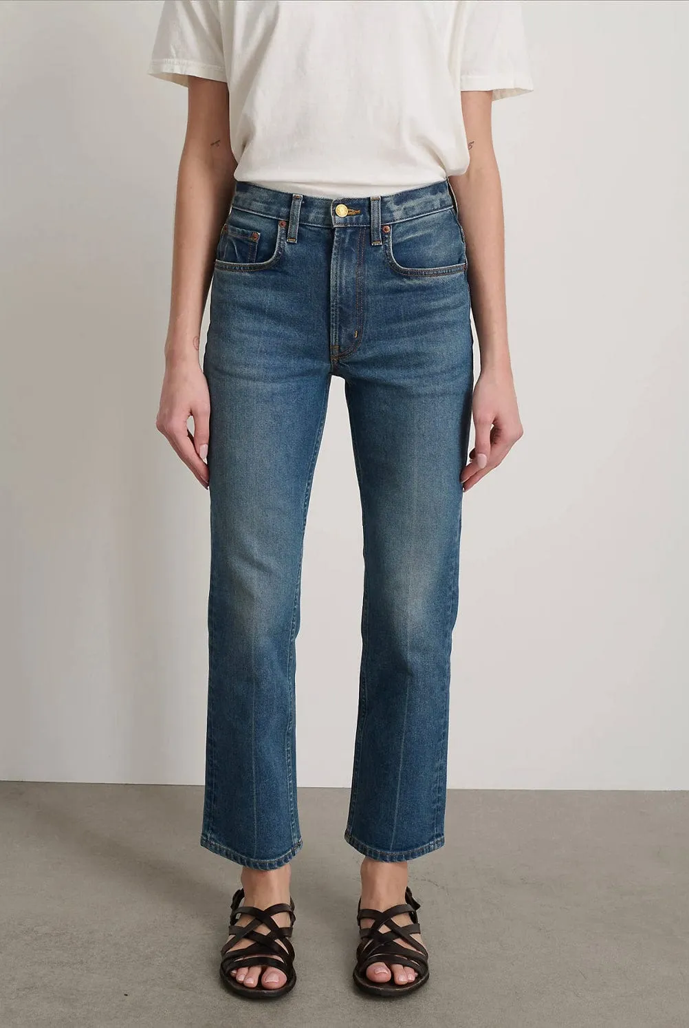 Rae Stretch Crop | Vista Blue