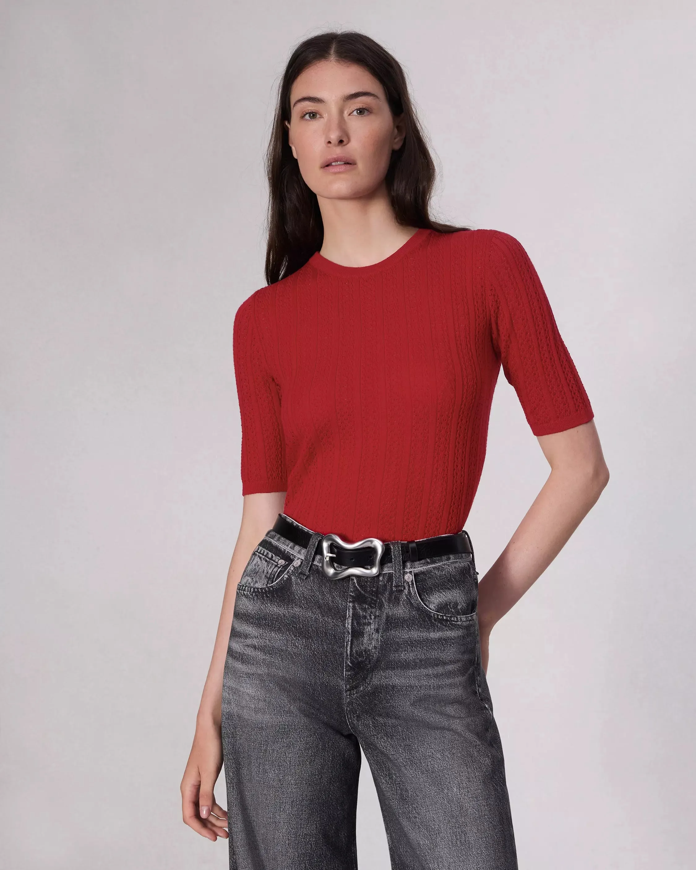 Rag & Bone Tina Short Sleeve Crew