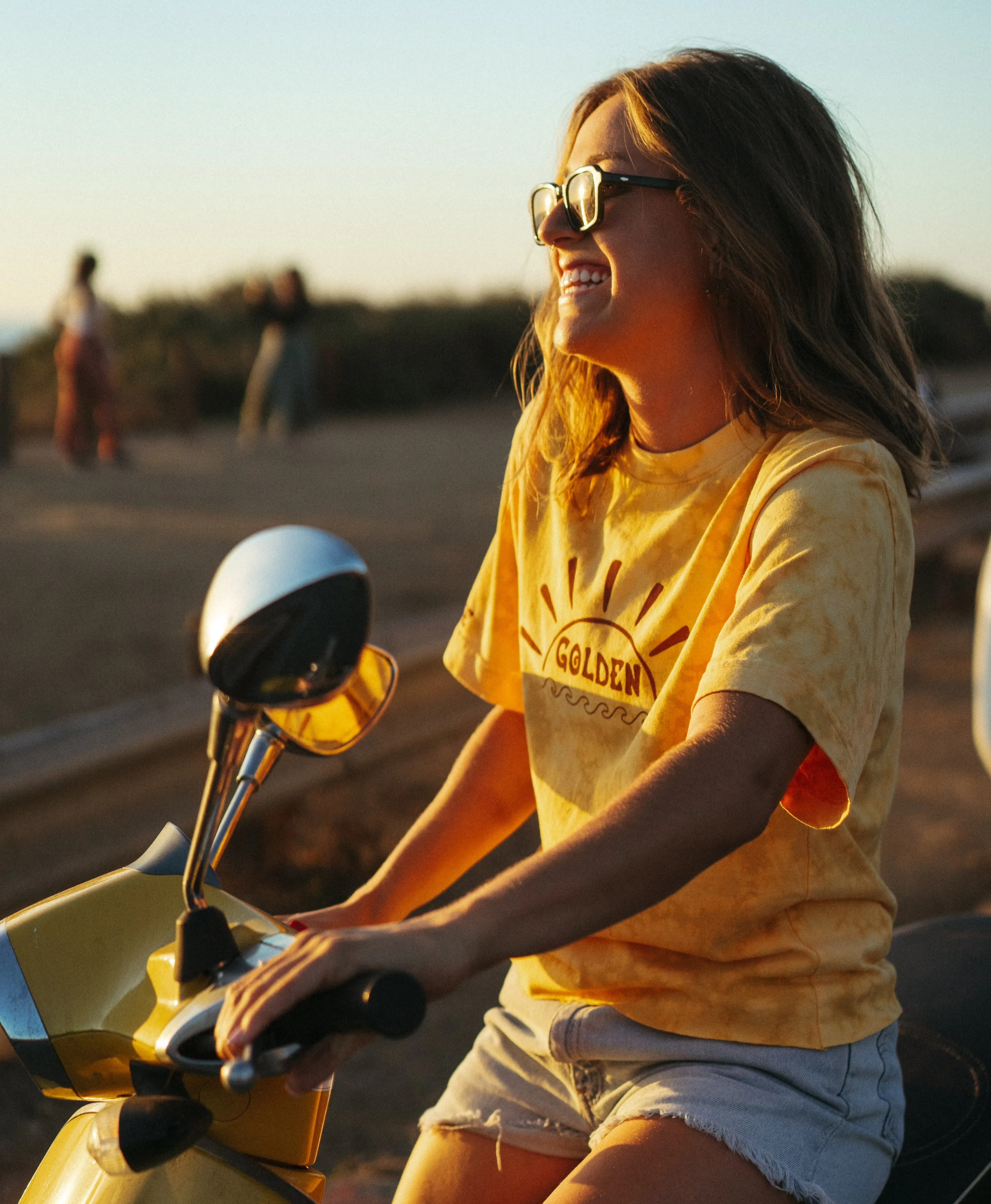 Recycled Golden Boxy T-shirt